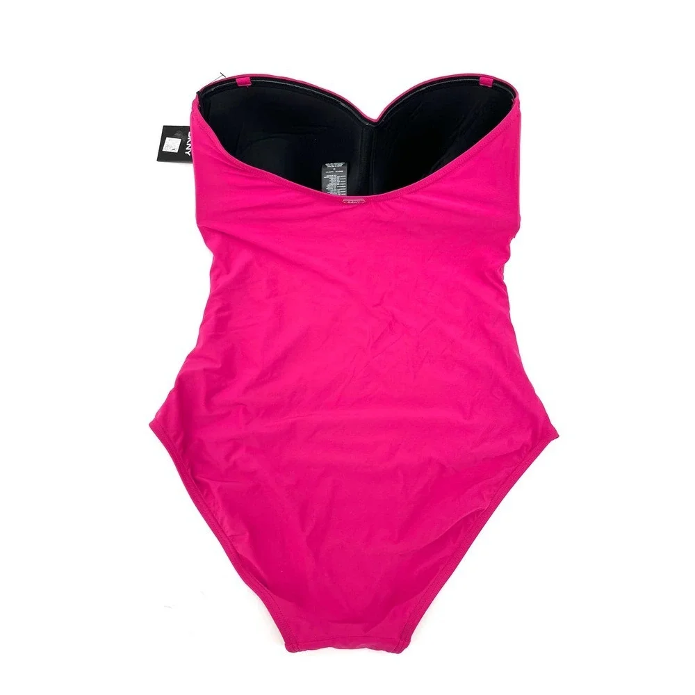 DKNY Women's Orchid Pink One Piece Swimsuit 12 NWT - Picture 3 of 3